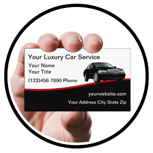 Luxury Car Service Taxi Business Card