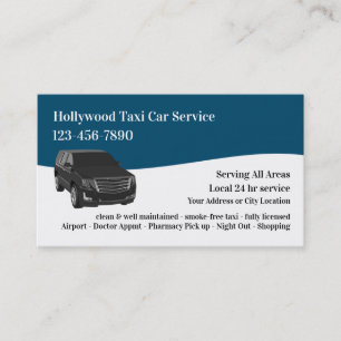 Luxury Car Service Taxi Business Cards