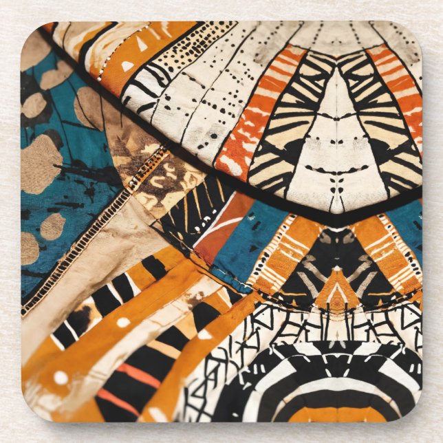 Luxury Caribbean Multicolor Design Coaster (Front)
