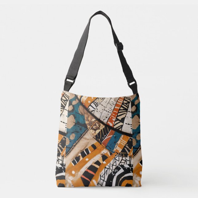 Luxury Caribbean Multicolor Design Crossbody Bag (Front)