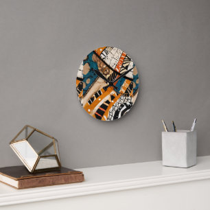 Luxury Caribbean Multicolor Design Round Clock