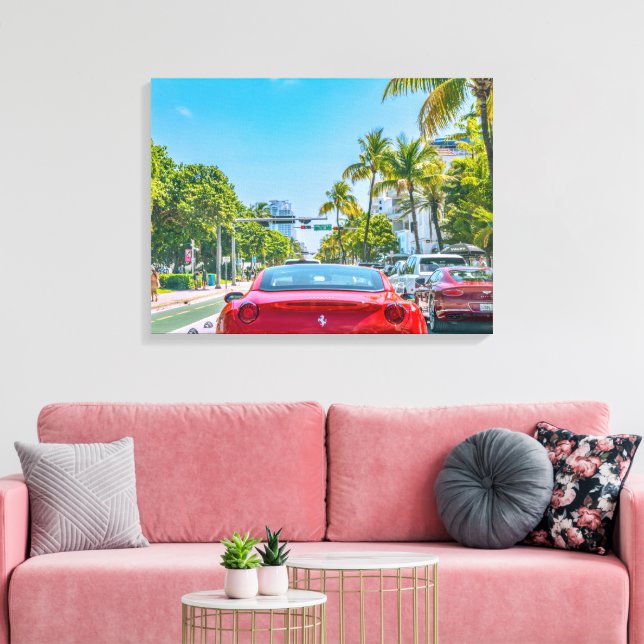 Luxury Cars Stretched Canvas Print (Insitu(LivingRoom))