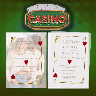 Luxury Casino Las Vegas Poker Wedding Vellum Invitations