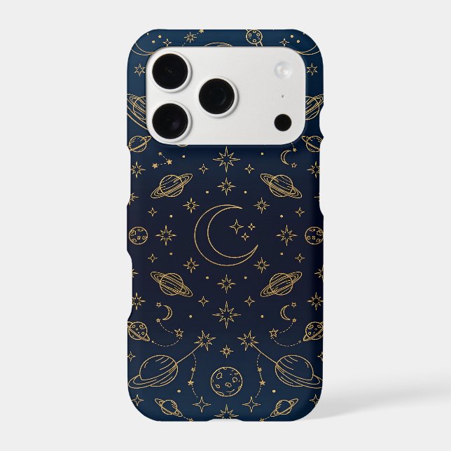 Luxury Celestial Moon & Stars Phone Case (Back)