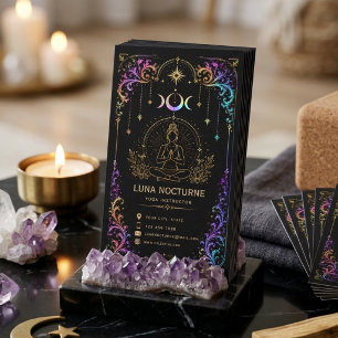 Luxury Celestial Tattoo Studio Mystic Moon Tattoo Business Card