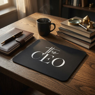 Luxury CEOModern Minimal Black Office Mouse Pad