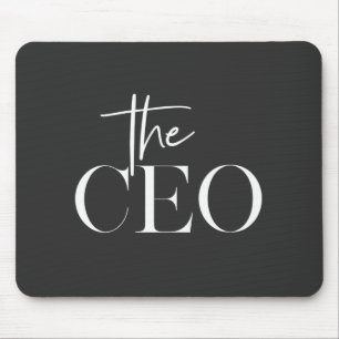 Luxury CEOModern Minimal Black Office Mouse Pad