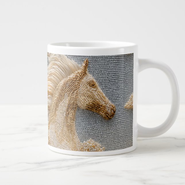  Luxury Ceramic Gift for Horse Lovers Large Coffee Mug (Right)