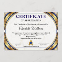 Luxury Certificate of Appreciation Award Template