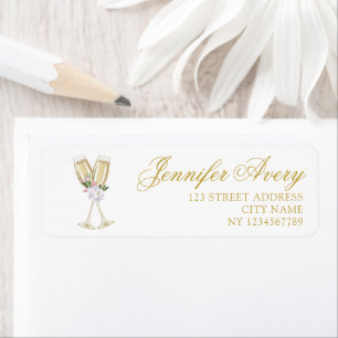Luxury Champagne Birthday Address