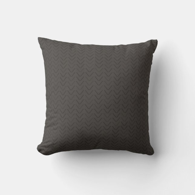 Luxury Charcoal Woven Texture Cushion (Front)