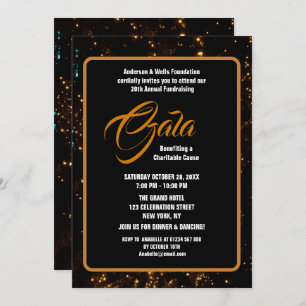 Luxury Charity Ball Gala Formal Fundraiser Event Invitation
