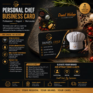 Luxury Chef Business Card Premium Culinary