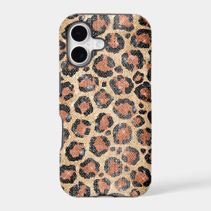 Luxury Chic Gold Black Brown Leopard Animal Print