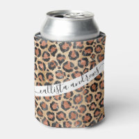 Luxury Chic Gold Black Brown Leopard Animal Print