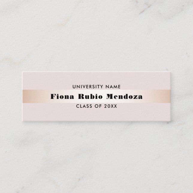 Luxury Chic Rose Gold Graduation Name Insert (Front)