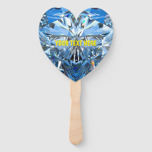 Luxury Chic Ruby Heart Personalized Fan