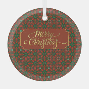 Luxury Christmas Card Glass Tree Decoration