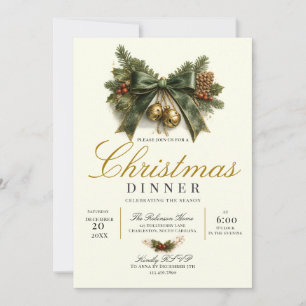 Luxury Christmas Dinner Invitation