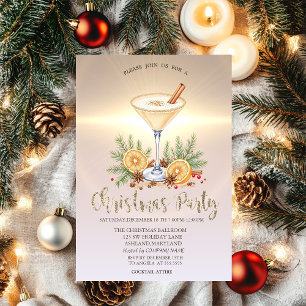 Luxury Christmas Tree Balls Gold Company  Invitation