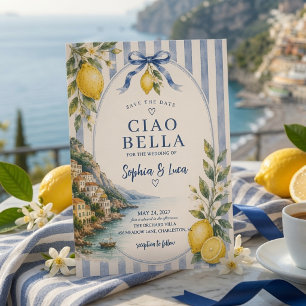 Luxury Ciao Bella Italian Lemon Save the Date Invitation