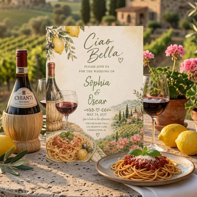 Luxury Ciao Bella Tuscany  Invitation (Creator Uploaded)