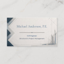 Luxury Civil Engineer Business Card
