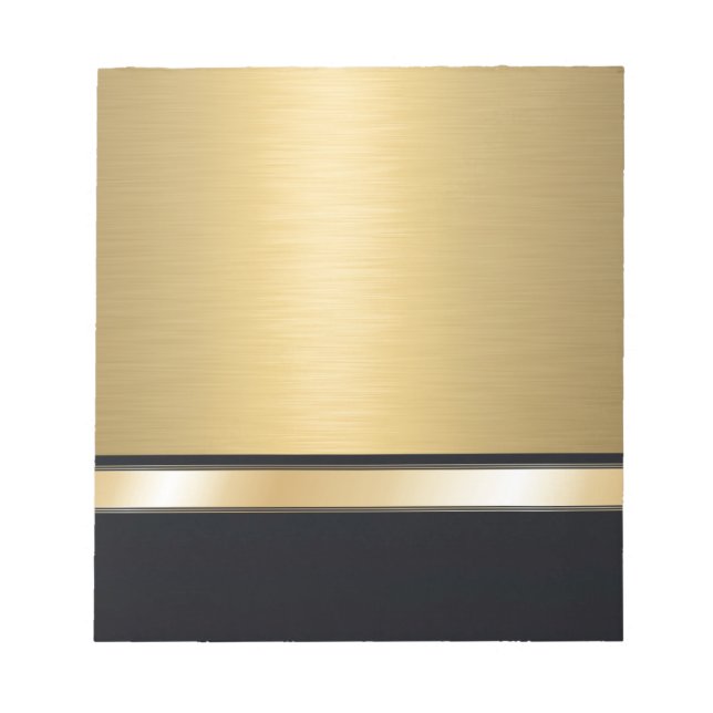 Luxury classy golden black personalised notepad (Front)