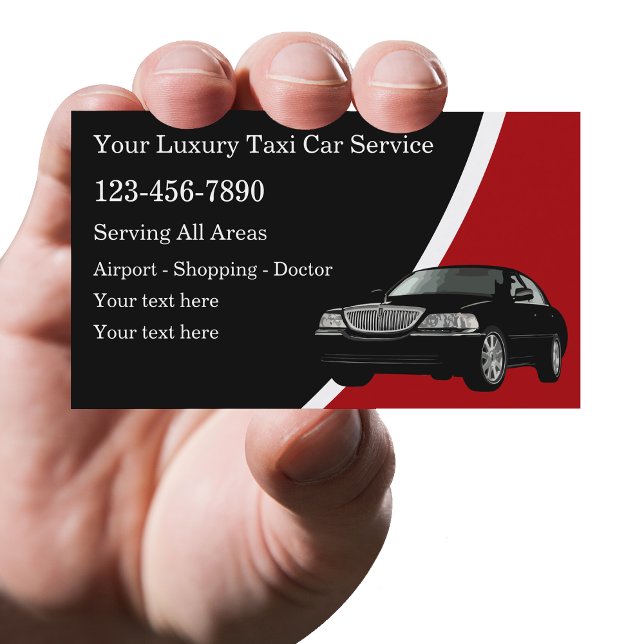 Luxury Classy Taxi Car Service Business Card (Creator Uploaded)