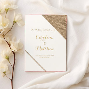 Luxury classy white gold glitter glam Program  Programme