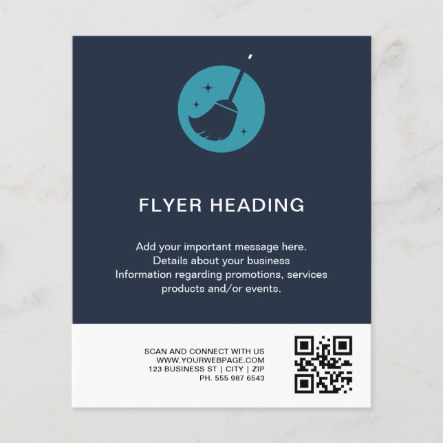 Luxury Cleaning Service Flyer | Handmade with love (Front)