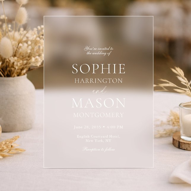 Luxury Clear Acrylic Wedding Invitation  (Creator Uploaded)