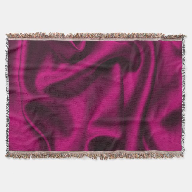 Luxury Cloth Abstract: Grunge Silk Wave Throw Blanket (Front)