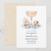 Luxury Coastal Chic Champagne Cocktail Wedding