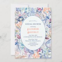 Luxury Coastal Chinoiserie Seashell Bridal Shower