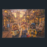 Luxury Cockapoo Canterbury kitchen Tea Towel<br><div class="desc">A luxury cockapoo artwork set in the heart of Canterbury, capturing the charm of one of England’s most iconic historic cities. Featuring a warm, cinematic street scene inspired by Canterbury’s character and architecture, this piece blends travel, storytelling, and refined detail into a premium wall art experience. Designed for those who...</div>