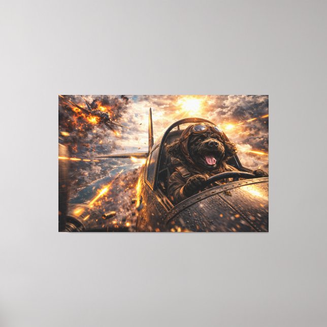 Luxury Cockapoo Wall Art – Aviation Dog Modern (Front)