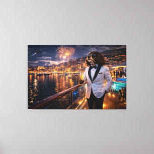 Luxury Cockapoo Wall Art – Monaco Nightlife Modern