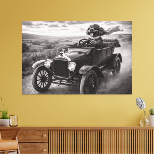 Luxury Cockapoo Wall Art- Vintage Canvas Art 