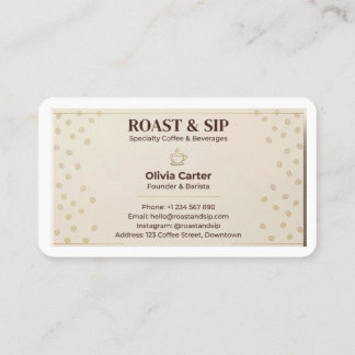 Luxury Coffee Shop Business Card Template – Modern