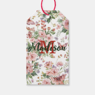 Luxury Colourful Wildflower Flower blue butterfly Gift Tags