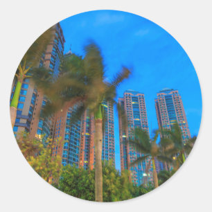Luxury Condominiums in China Classic Round Sticker