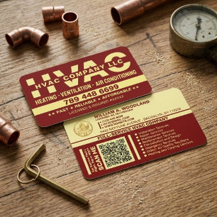 Luxury Cool Air Conditioning Heating HVAC Company Business Card