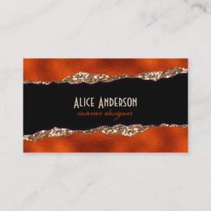 Luxury coper gold black elegant aesthetic premium  business card