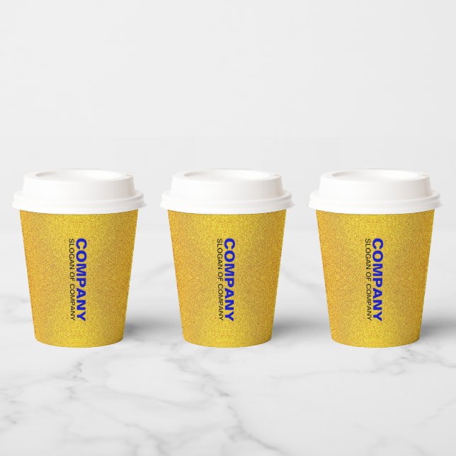 Luxury Corporate Name & Slogan | Custom Branded Paper Cups (Multi)