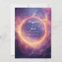 Luxury Cosmic Portal Fire Ring Wedding