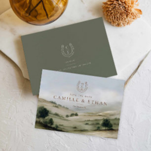 Luxury Countryside Estate Save The Date Card