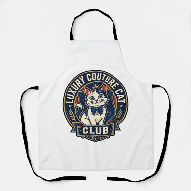 Luxury Couture Cat Cat Mum Gift Idea - Luxury Cout Apron (Front)