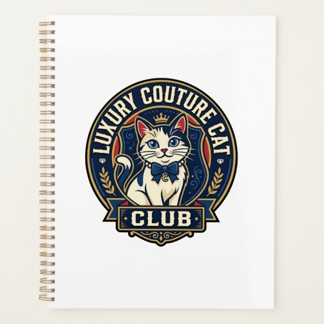 Luxury Couture Cat Cat Mum Gift Idea - Luxury Cout Planner (Front)