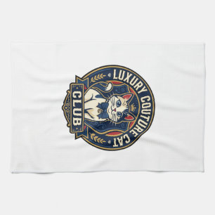 Luxury Couture Cat Cat Mum Gift Idea - Luxury Cout Tea Towel